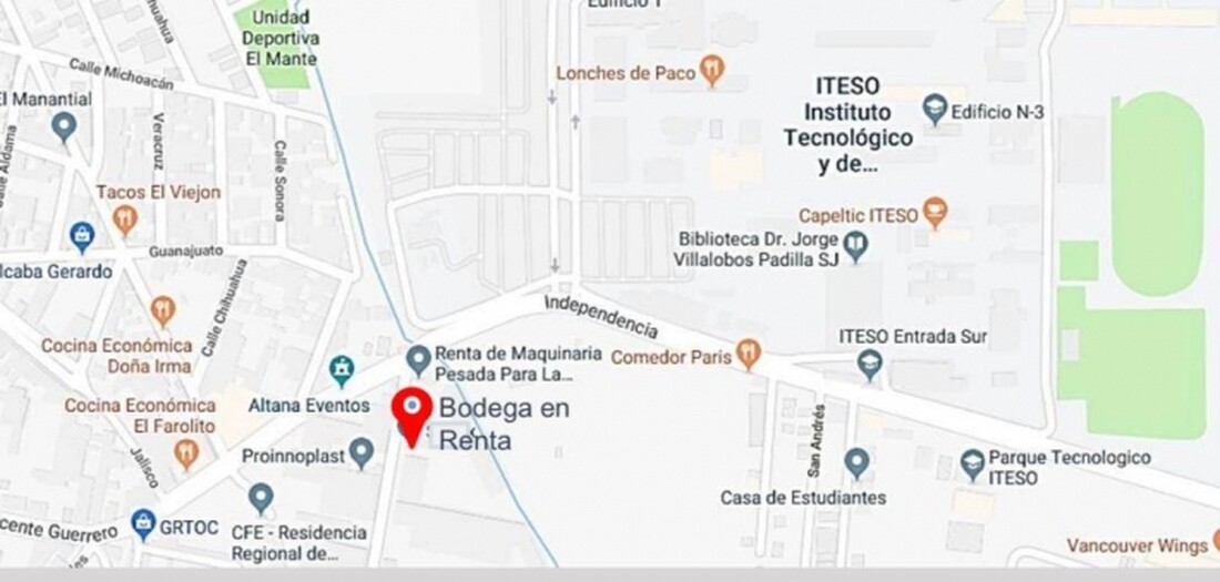 Bodega en renta en el mante