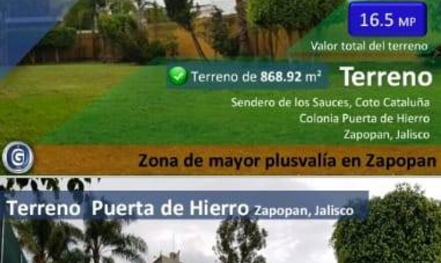 Se vende terreno en Puerta de Hierro