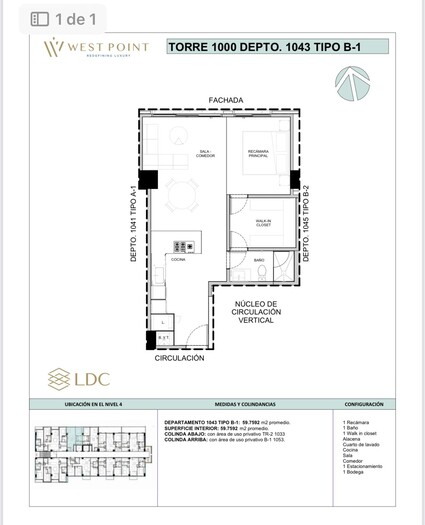 Preventa de departamentos en Torre 1000 West Point
