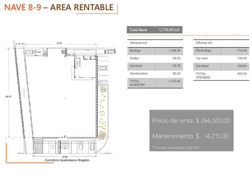 Nave Industrial en Renta en Parque  Industrial Nogales