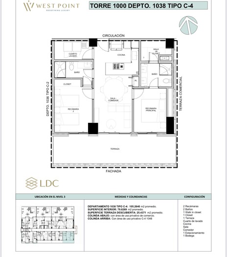 Preventa de departamentos en Torre 1000 West Point
